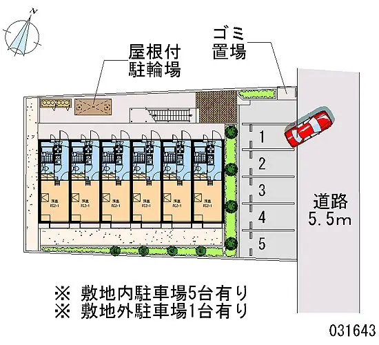 ★手数料０円★北本市東間４丁目　月極駐車場（LP）